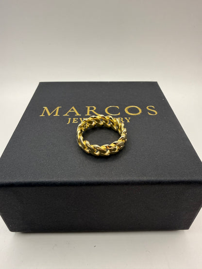 9ct Gold Cuban Ring Size U-V 9.71g