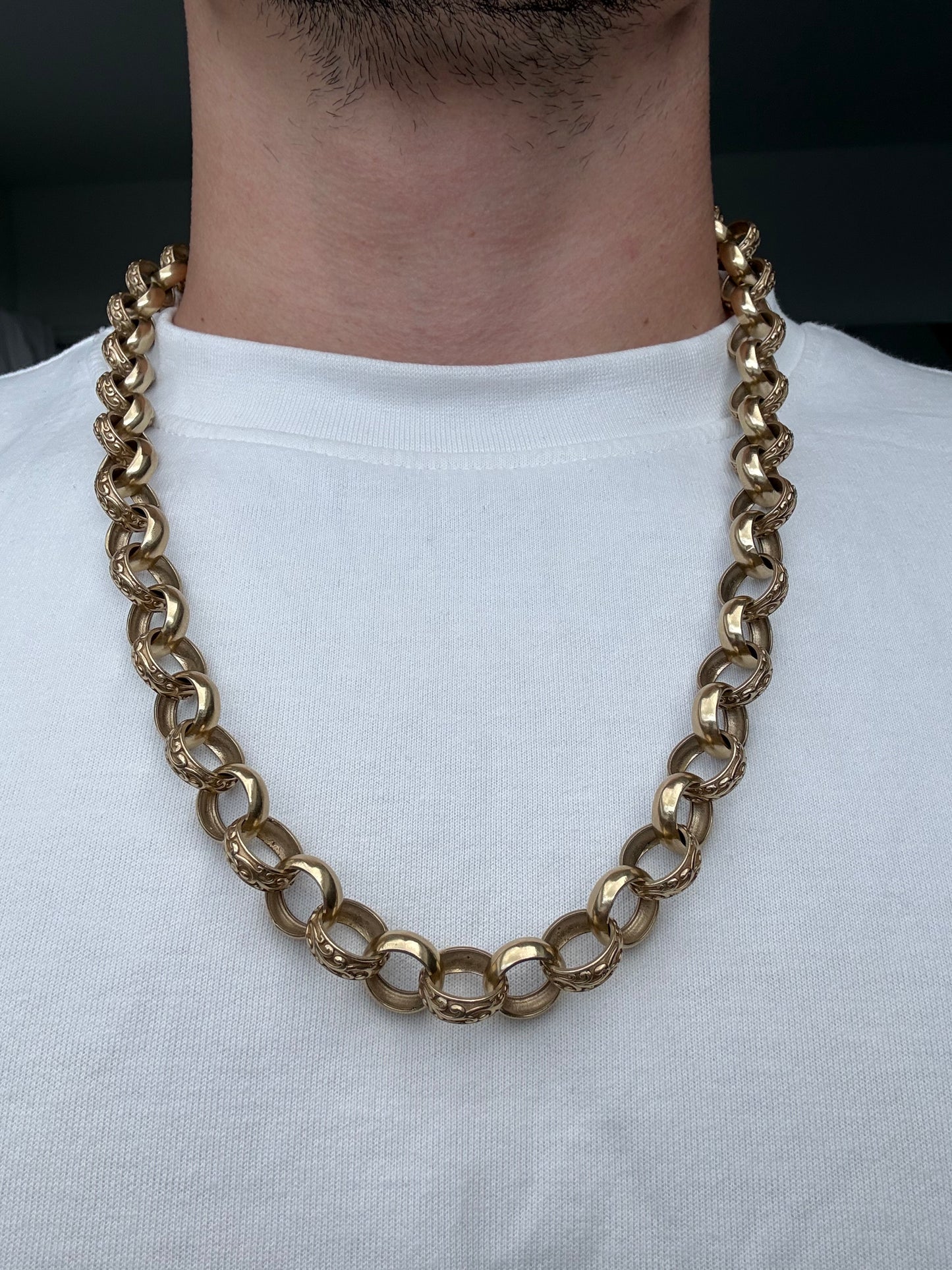 9ct Gold Belcher Chain 26.5” 14mm 81g