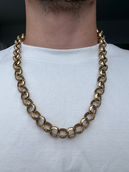 9ct Gold Belcher Chain 26.5” 14mm 81g