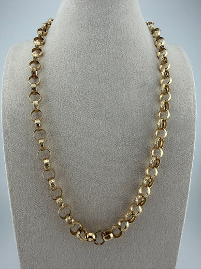 9ct Gold Belcher Chain 24.4" 10mm 53.3g