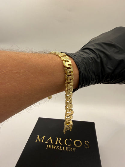 9ct Gold Mariner Link Bracelet 8.5" 10mm 28.61g