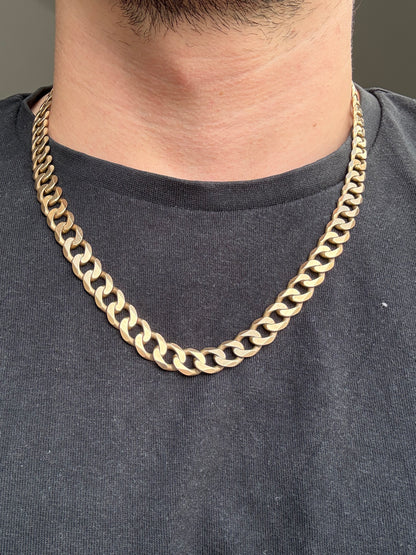 9ct Gold Curb Chain 22.75" 10mm 67.6g