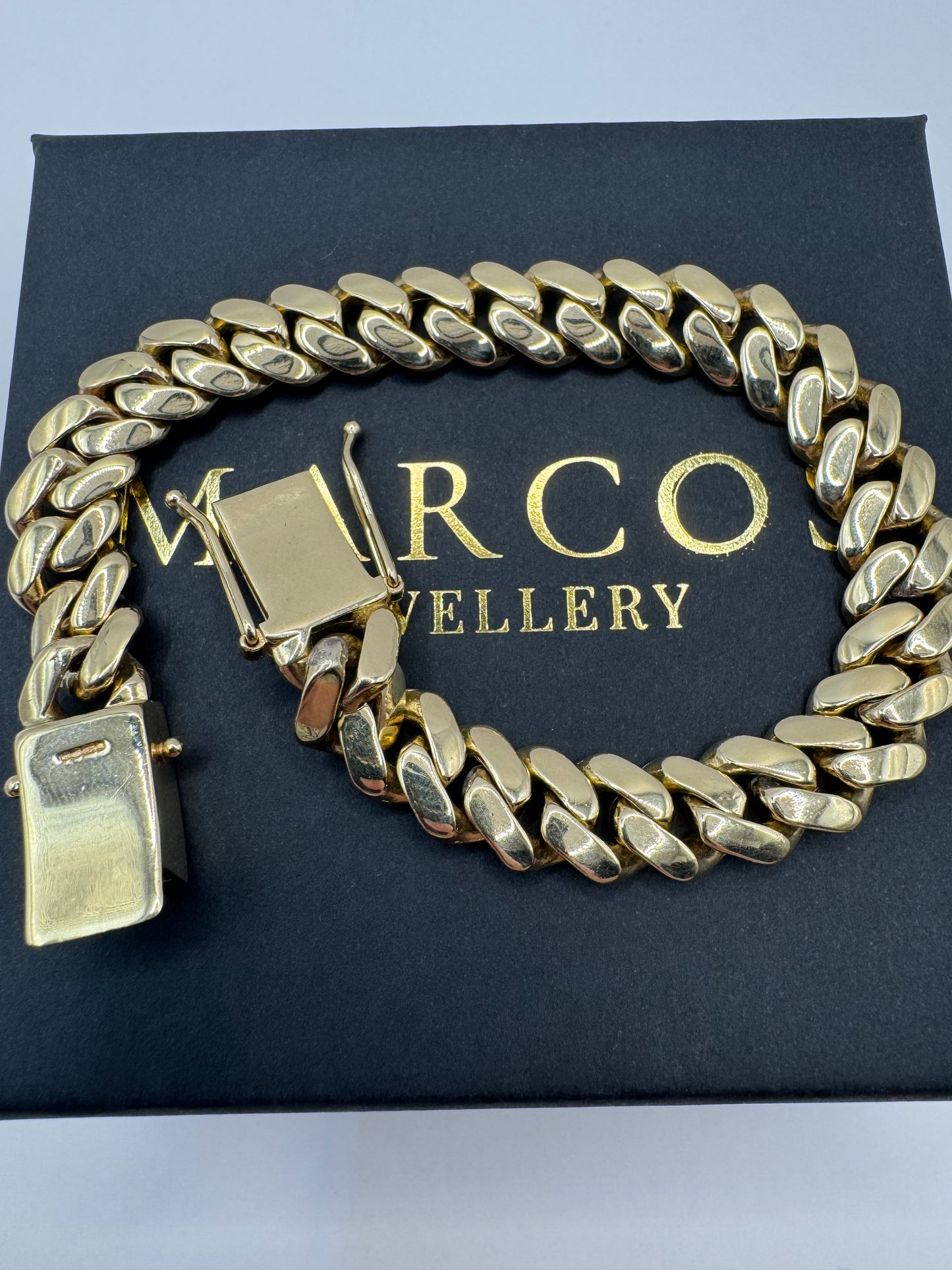 9ct Gold Solid Miami Cuban Link Bracelet – Marcos Jewellery