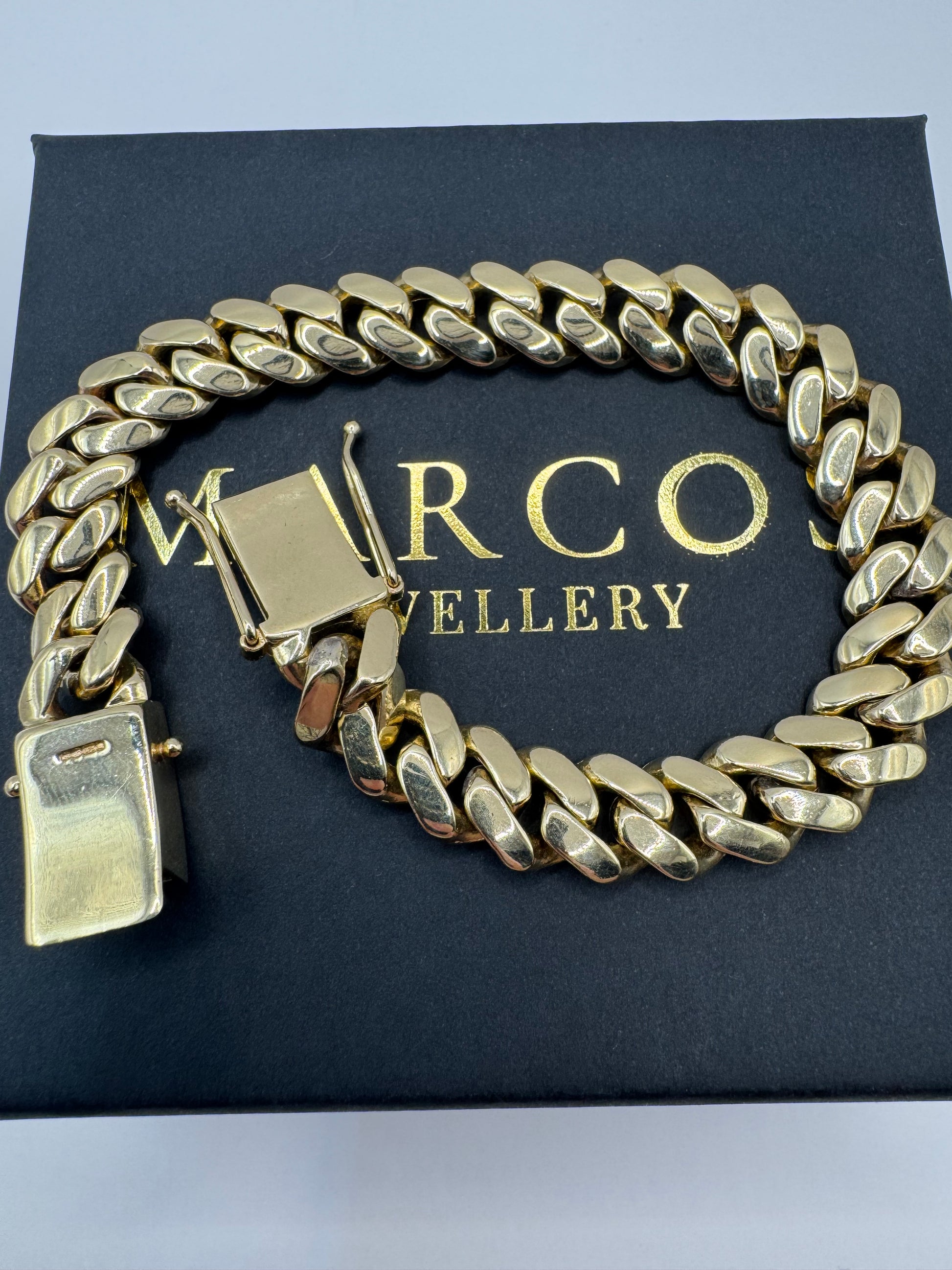 9ct Gold Solid Miami Cuban Link Bracelet – Marcos Jewellery