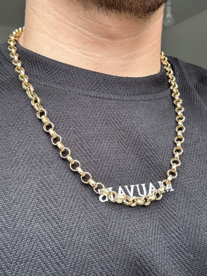 9ct Gold Belcher Chain 24.6" 8.5mm 42.9g