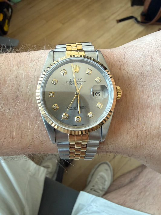 Rolex Datejust Slate Gray Diamond Dot Dial