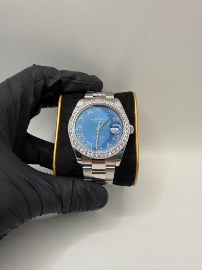 Rolex Datejust 41mm 126300 2022 Azzurro Blue Roman Numeral Dial