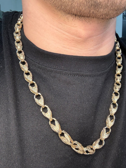 9ct Gold Tulip Chain 24" 8mm 58.1g