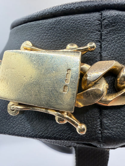 9ct Gold Curb Chain 22" 10mm 124.49g