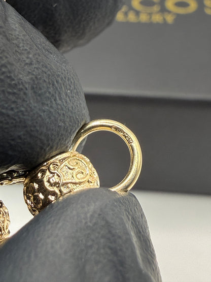 9ct Gold Roller Ball Bracelet 9.25" 11mm 42.96g