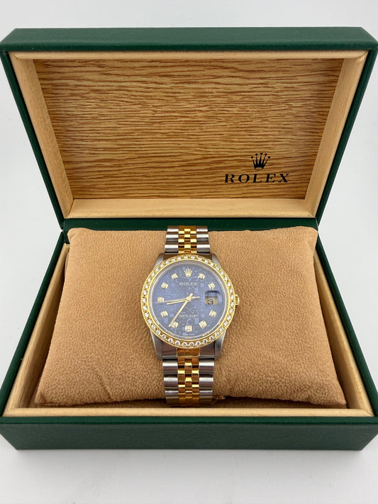 Rolex Datejust 36mm 16233 Year 1989 Jubilee Diamond Dot Dial