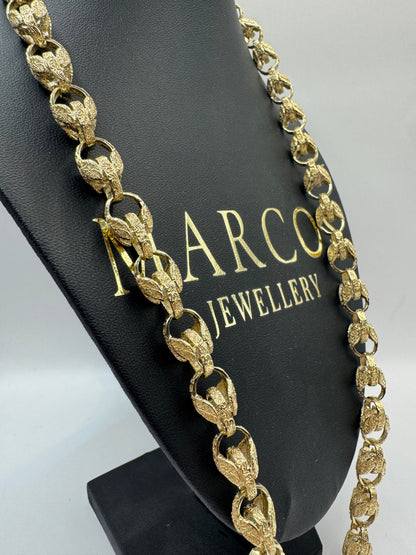 9ct Gold Tulip Chain 27.1" 11mm 94.14g