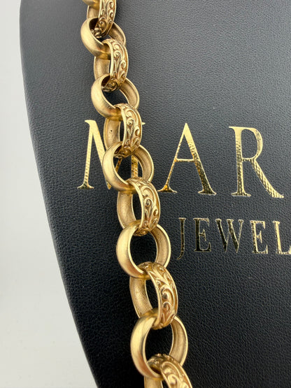 9ct Gold Belcher Chain 26.5” 14mm 81g