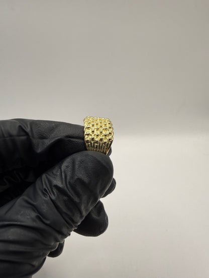 9ct Gold Baby Keeper Ring Size P-Q 7.6g