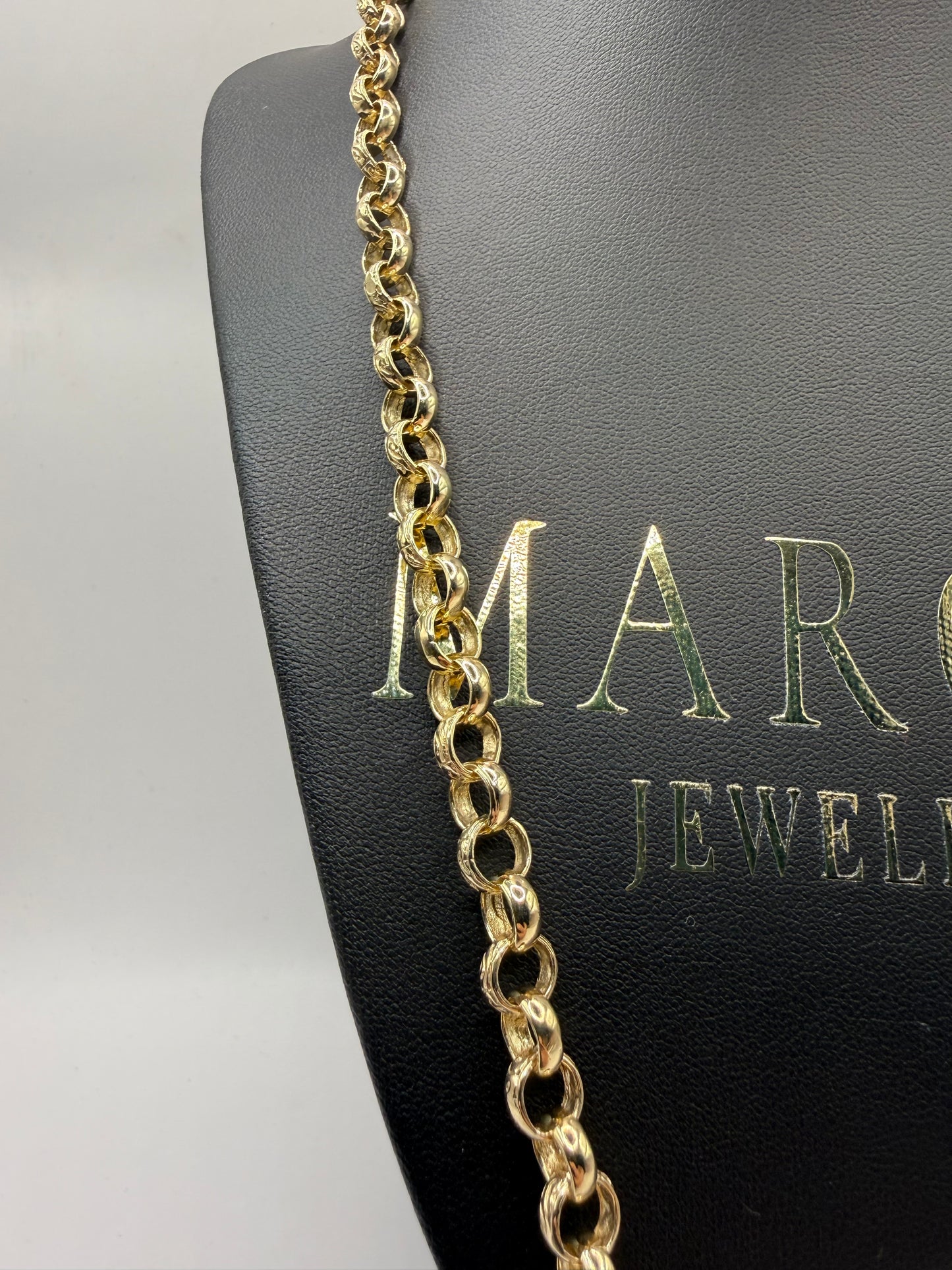 9ct Gold Belcher Chain 24.5" 7mm 42.4g