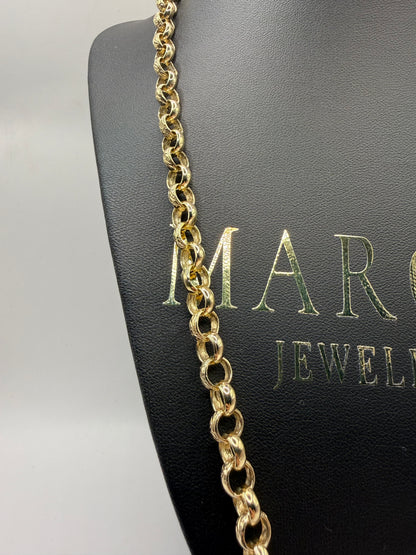 9ct Gold Belcher Chain 24.5" 7mm 42.4g