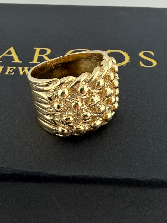 9ct Gold Keeper Ring Size V 19.3g