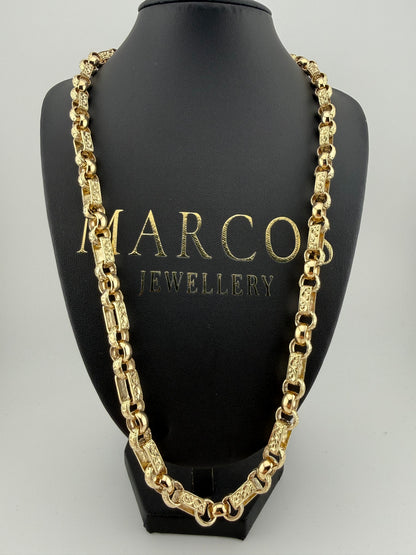9ct Gold Gypsy Chain 25" 9.5mm 99g