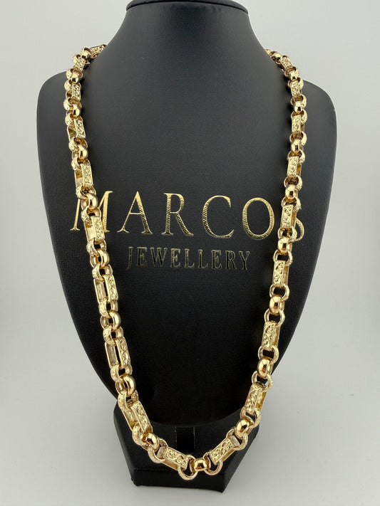 9ct Gold Gypsy Chain 25" 9.5mm 99g
