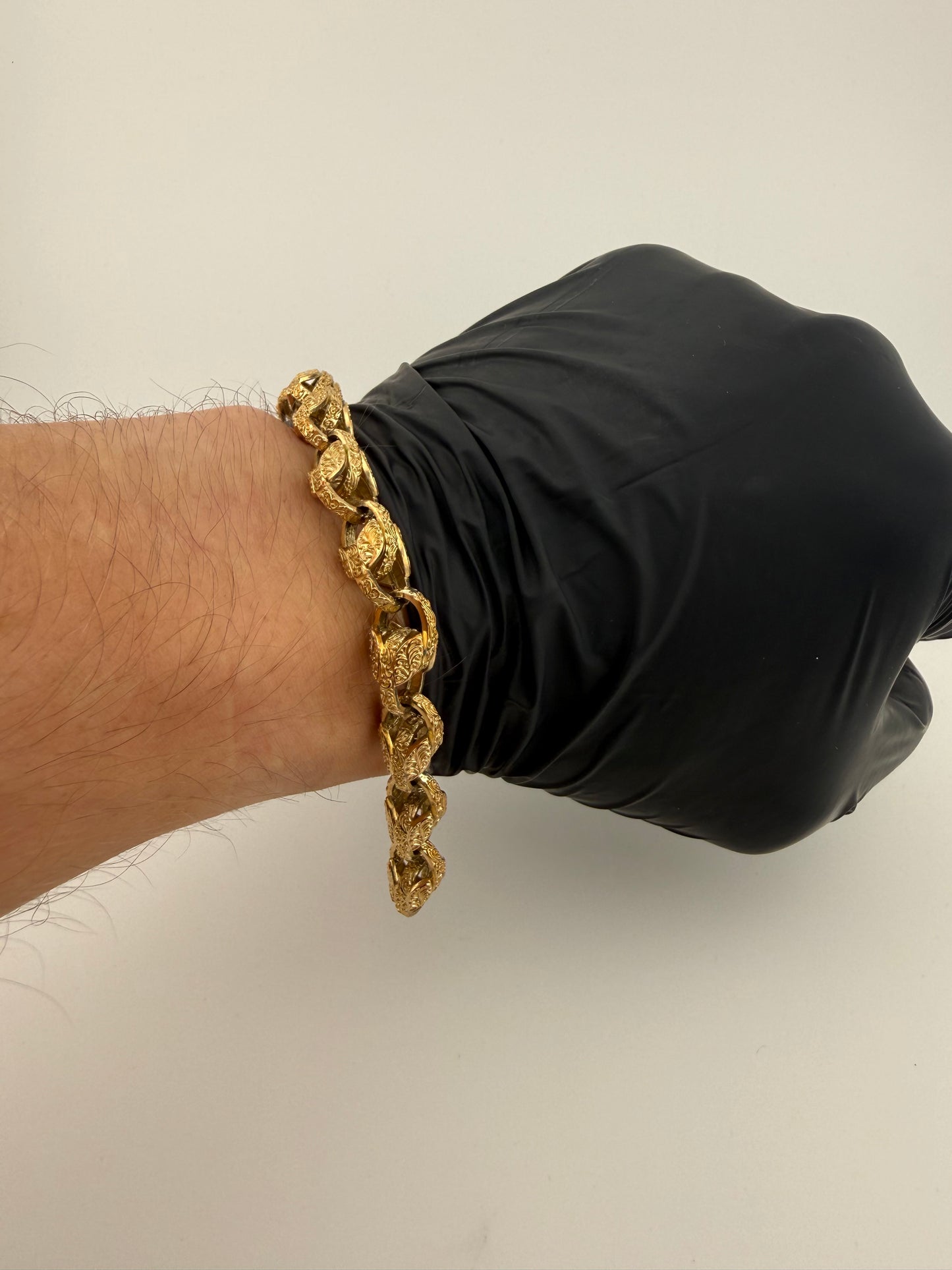 9ct Gold Kids Tulip Bracelet 6.4" 9mm 22.4g