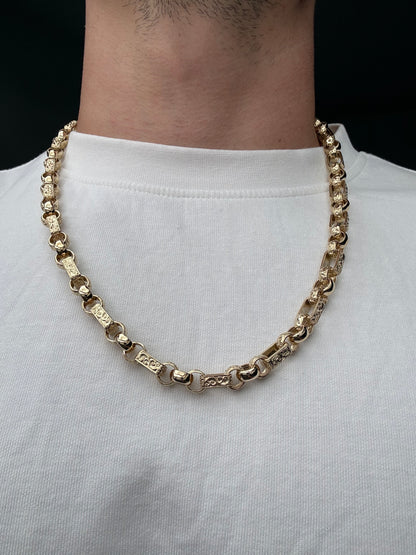 9ct Gold Gypsy Chain 25" 9.5mm 99g