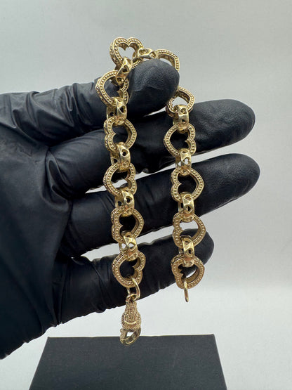 9ct Gold Heart Link Bracelet