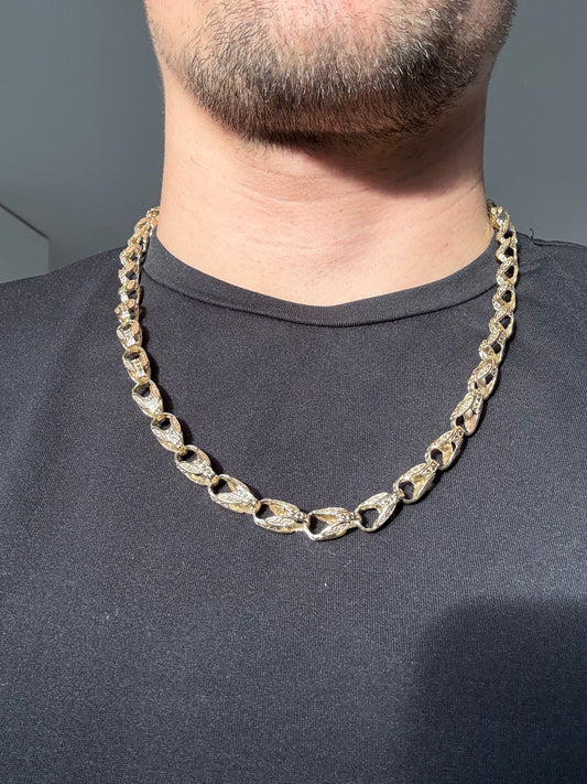 9ct Gold Tulip Chain 24" 8/9mm 56.71g