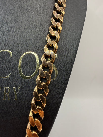 9ct Gold Curb Chain 26" 10mm 135.6g