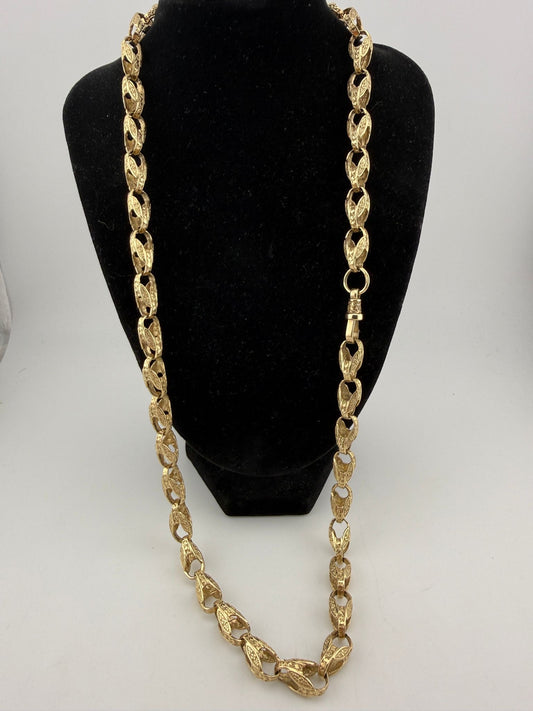 9ct Gold Tulip Chain 26" 8.2mm 61.6g
