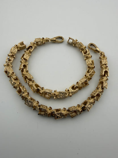 9ct Gold Lego Bracelet 7.95" 8mm