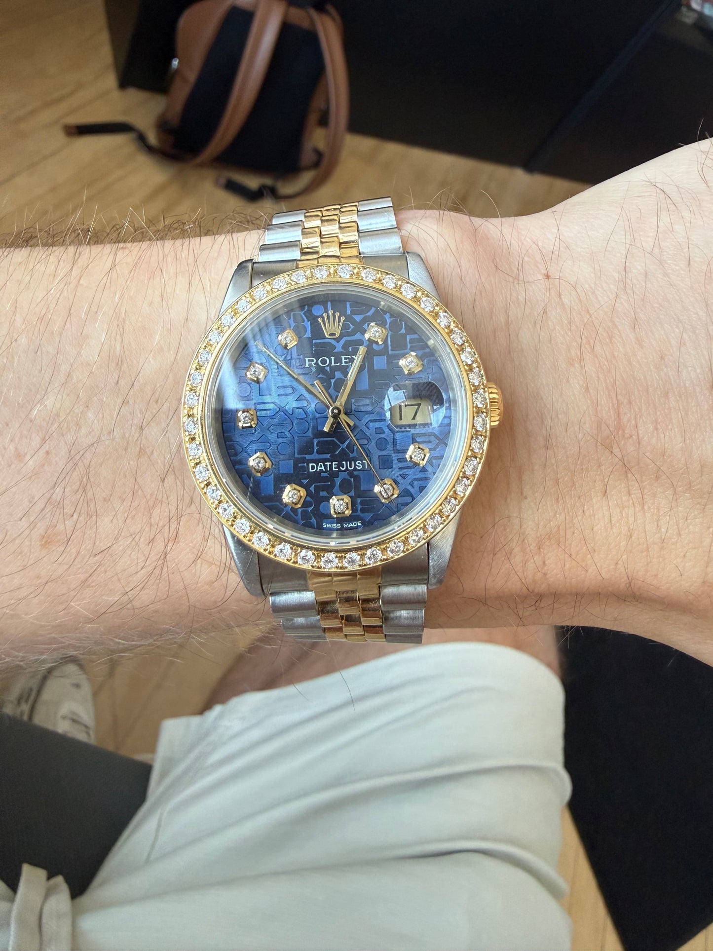 Rolex Datejust 36mm 16233 Year 1989 Jubilee Diamond Dot Dial