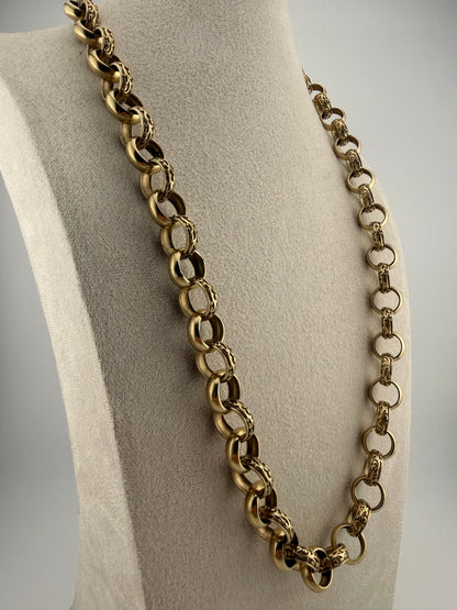 9ct Gold Belcher Chain 26.5" 14mm 81g