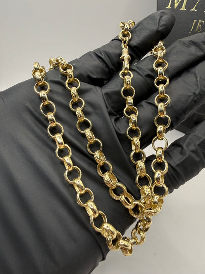 9ct Gold Belcher Chain 22.5" 7mm 38.2g