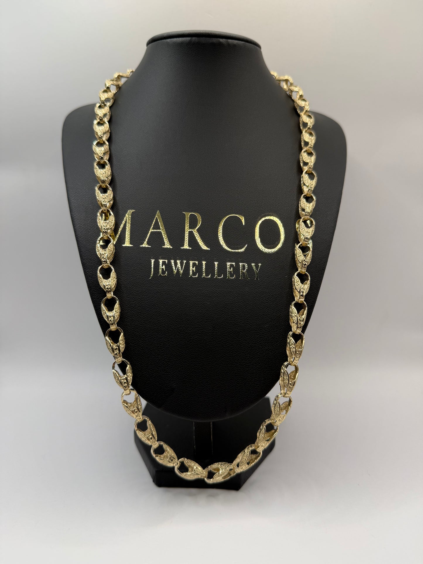9ct Gold Tulip Chain 26" 8mm 62.8g