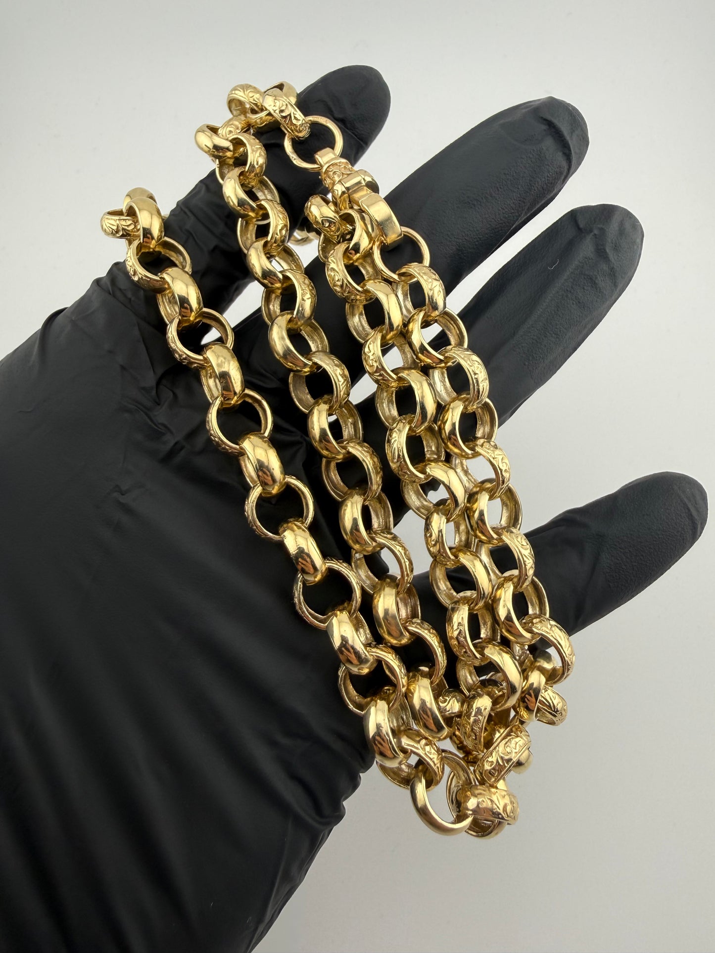9ct Gold Belcher Chain 26.25" 11mm 82.42g