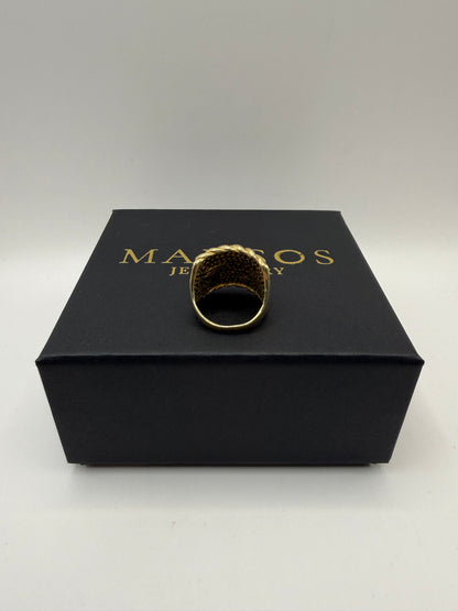 9ct Gold Keeper Ring Size T 11.14g