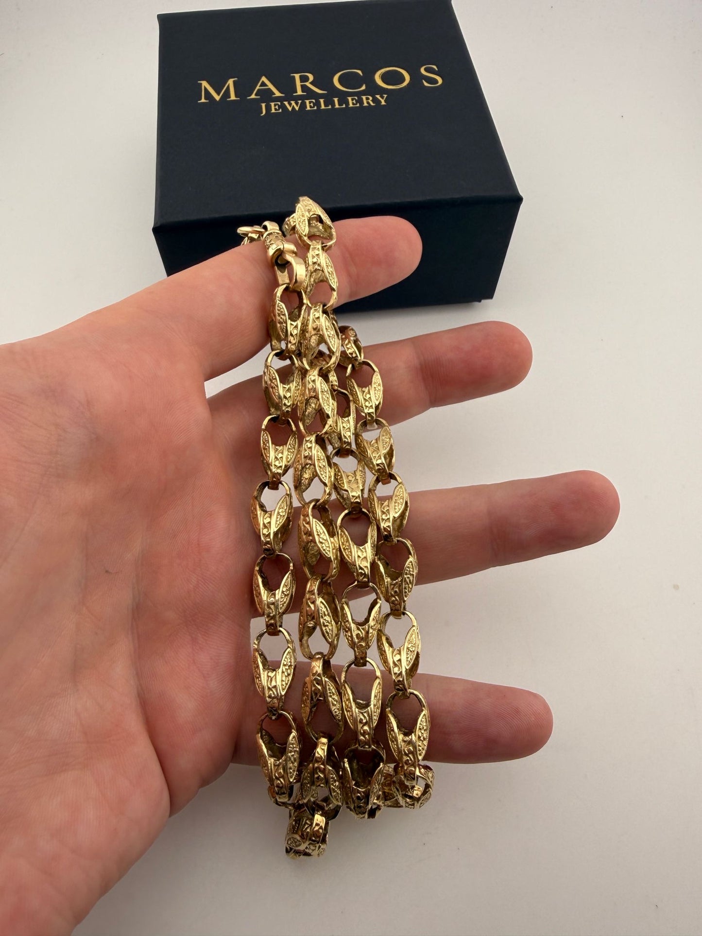 9ct Gold Tulip Chain 26" 8.2mm 61.6g