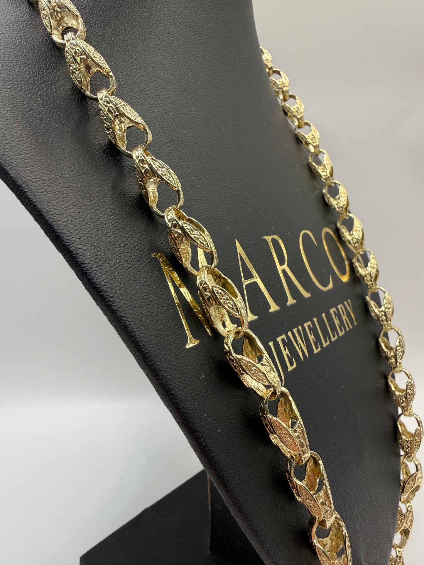 9ct Gold Tulip Chain 25.75" 8mm 59.46g