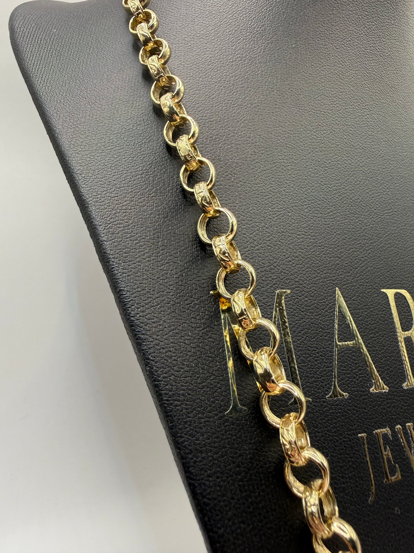 9ct Gold Belcher Chain 24.5" 7mm 42.4g