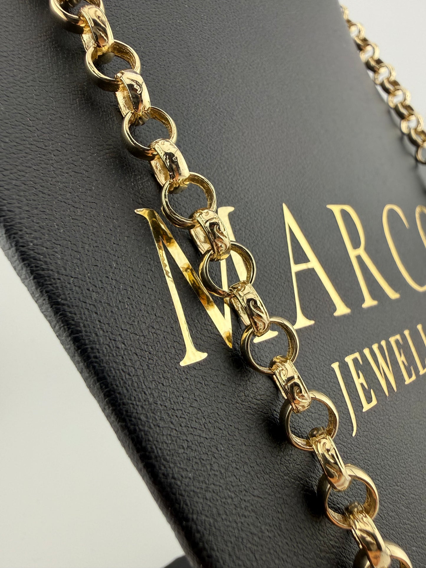 9ct Gold Belcher Chain 24.5” 7.5mm 41.9g
