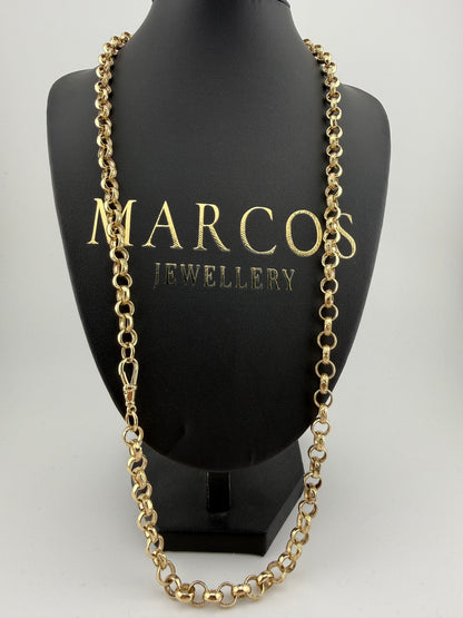 9ct Gold Belcher Chain 27” 7.5mm 46.1g