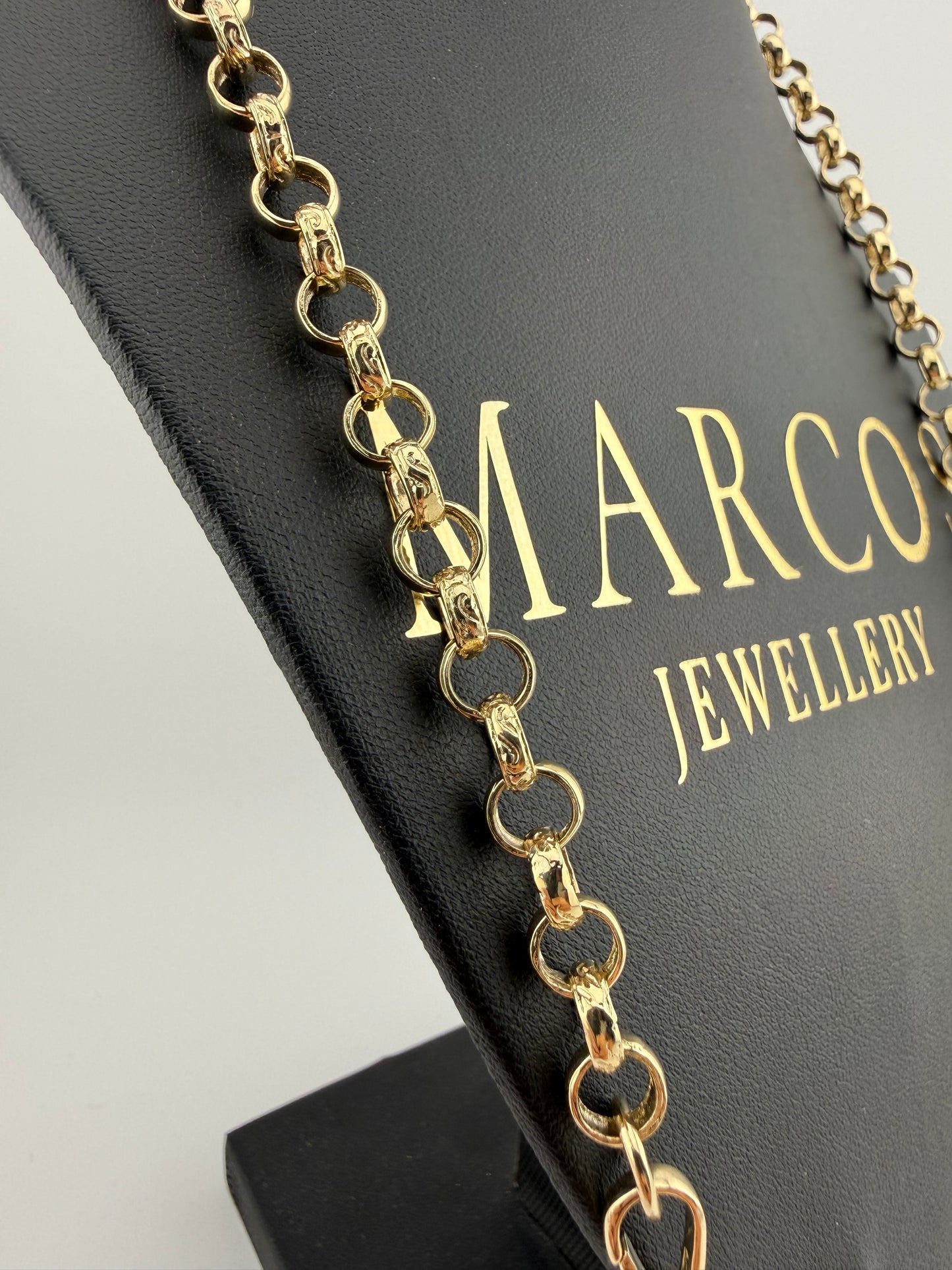 9ct Gold Belcher Chain 27” 7.5mm 46.1g