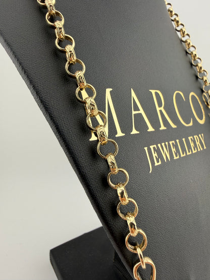 9ct Gold Belcher Chain 27” 7.5mm 46.1g