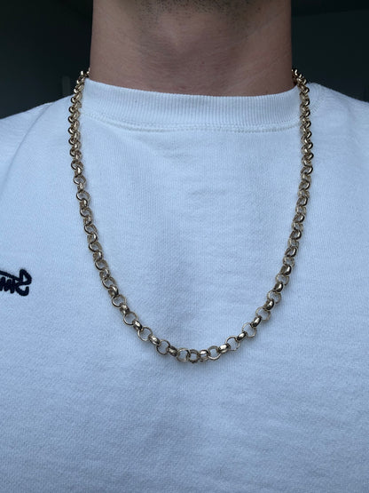 9ct Gold Belcher Chain 27” 7.5mm 46.1g