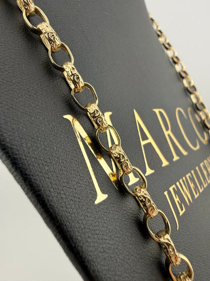 9ct Gold Oval Belcher Chain 26.25” 6mm 35.7g