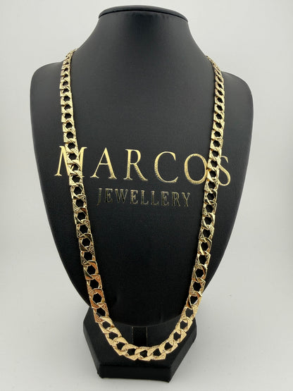 9ct Gold Chaps Chain 24.5” 8mm 29.6g