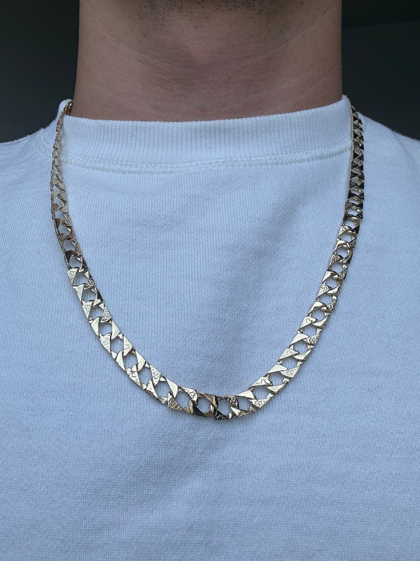 9ct Gold Chaps Chain 24.5” 8mm 29.6g