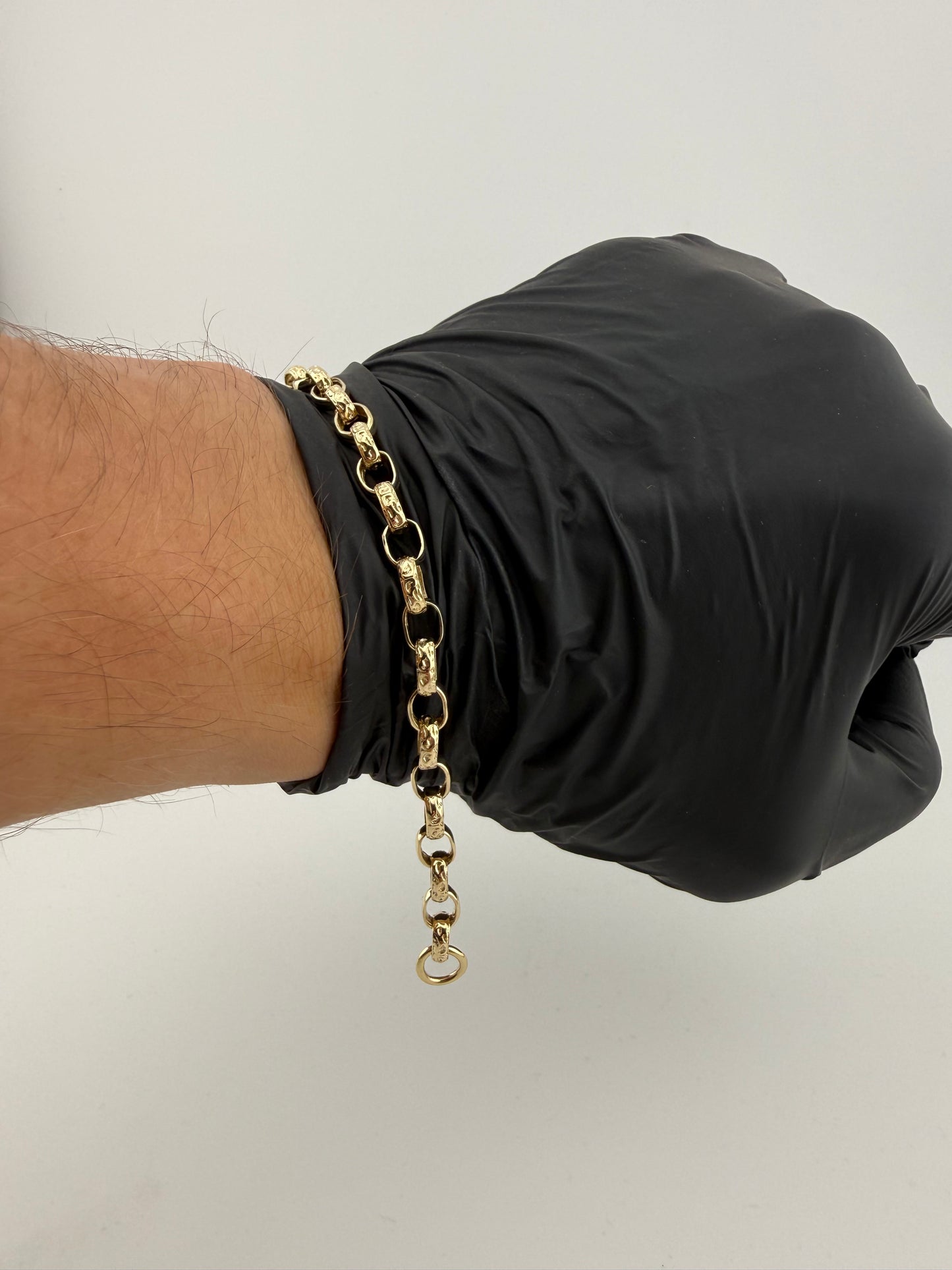 9ct Gold Oval Belcher Bracelet 6.4" 6mm 8.59g