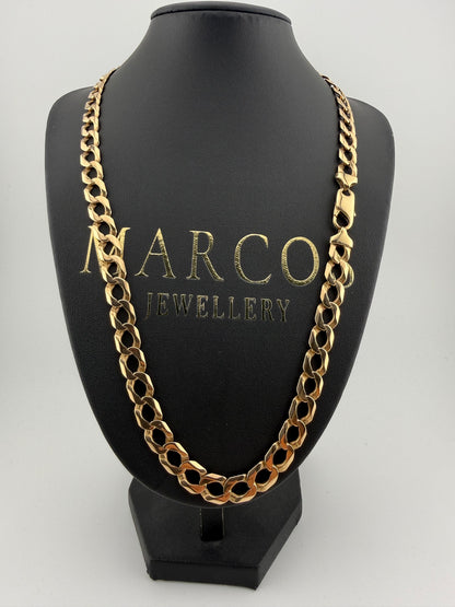 9ct Gold Curb Chain 22.5" 9mm 50g