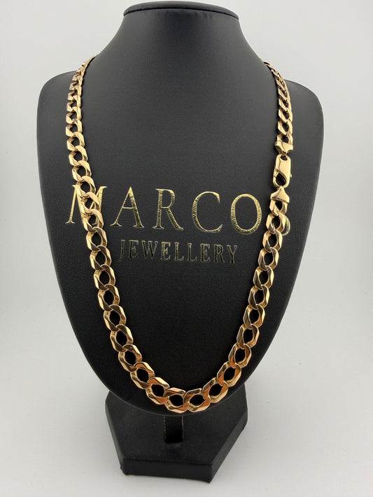 9ct Gold Curb Chain 22.5" 9mm 50g